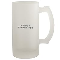 In Memory Of When I Could Sleep In - Frosted Glass 16oz Beer Stein, Frosted