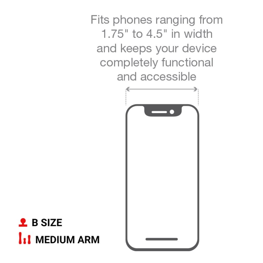 RAM Mounts X-Grip Large Phone Mount with RAM Twist-Lock Suction Cup Base RAM-B-166-UN10U with Medium Arm for Vehicle Windshields