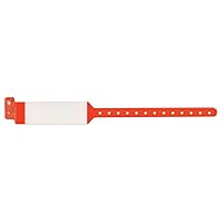 5080-17-PDM Sentry LabelBand Polyester Adult Shield Wristband, Insert Label Style, Permanent Snap Closure, Orange, Pack of 500