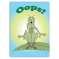 Uncle Pokey Every Day Card - Oops, Sorry - Humorous Full Color Art on 100 pound paper with envelope folding to 5