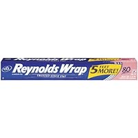 Reynolds Wrap Aluminum Foil, 80 Square Feet (Pack of 5)