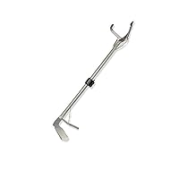 Professional Collapsible Snake Tongs Reptile Catcher Stick Rattlesnake Grabber with Zigzag Wide Jaw,Stainless (Two Pieces)