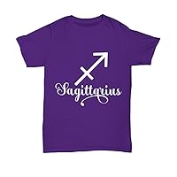Saggitarius Women Men Zodiac Plus Size Graphic Novelty T-Shirt Purple