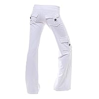 Loose Fit Trousers Pants for Women Fall Summer Cargo Flared Wide Leg Trousers Pants Women 2024