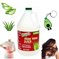 Pure Aloe vera juice for hair 1 Gallon - Superfood Liquid Sábila Aloe juice drink 128 Oz- Immune Support, Liquid Digestive Aid, Smooth Skin Antioxidants, - Improve allergies Zero Calorie, Plant-Based Drink, Sugar Free