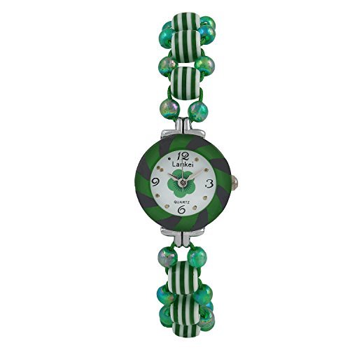 Aleafa Armlet Presents Bracelet Watch,Girls Beautiful Wrist Watch, Birthday Gift, Attractive Valentine Gift (Green) 01#Sr-1722#Aport-1722