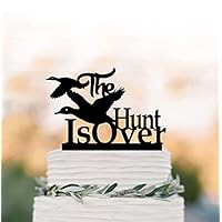 The Hunt Is Over Wedding Cake Topper With Ducks Funny Wedding Cake Toppers Unique Cake Topper