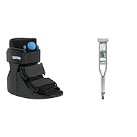 United Ortho Short Air Cam Walker Fracture Boot & Hugo Mobility Adjustable Adult Crutches For Walking