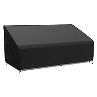 MR. COVER 3-Seater Outdoor Couch Cover Waterproof, 80 Inch Patio Furniture Cover for Sofa, Heavy Duty Polyester & Double-Stitched Seams, Classic Black