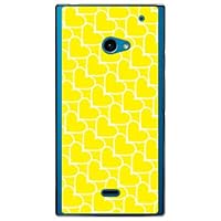 SECOND SKIN Heart Stripe Yellow x White (Clear) / for AQUOS Crystal 2 / SoftBank SSHCR2-PCCL-201-Y181