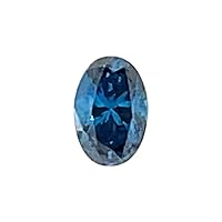 0.52 Cts of 6.0x4.1x3.05 mm SI1 Oval Teal Treated Blue (1 pc) Loose Diamond