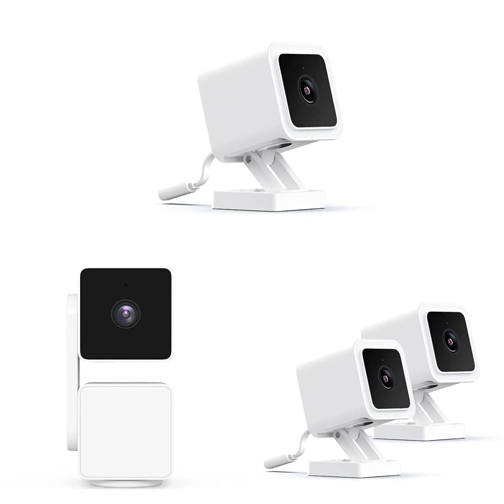 WYZE Cam v3 with Color Night Vision & Cam Pan v3 Indoor/Outdoor IP65-Rated 1080p Pan/Tilt/Zoom Wi-Fi Smart Home Security Camera & Google Assistant & Cam v3 with Color Night Vision, 2-Pack