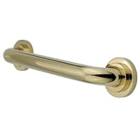 DR414122 Designer Trimscape Manhattan Decor 12-Inch Grab Bar with 1.25-Inch Outer Diameter, Polished Brass