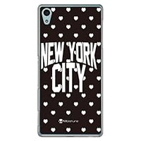 Second Skin NYC White Heart Dot (Clear) Design by Moisture/for Xperia Z4 402SO/SoftBank SSO402-PCCL-277-Y279