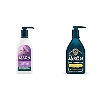 Natural Body Wash & Shower Gel, Calming Lavender, 30 Oz & Men's Refreshing 2-in-1 Face & Body Wash, 16 oz