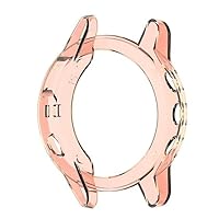 Soft Ultra-Slim Crystal Clear TPU Protector Case Cover for Garmin Fenix 5S 5 5XPlus Smart Watch Accessories Shell for Fenix 5S 5 (Color : Pink Cover, Size : for Fenix 5X 5XPlus)