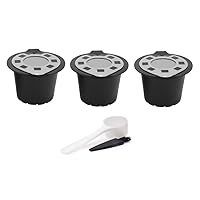 3PCS Update Version Coffee Capsule for Maker with Stainless Steel Lid Espresso Coffee Filter Cafe Pod,B