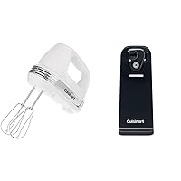 Cuisinart HM-50 Power Advantage 5-Speed Hand Mixer, White & CCO-50BKN Deluxe Electric Can Opener, Black