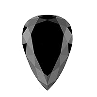 1.47 Cts of 7.13x6.15x4.36 mm AAA Pear Brilliant (1 pc) Loose Treated Fancy Black Diamond (DIAMOND APPRAISAL INCLUDED)
