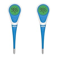 ComfortFlex Digital Thermometer – Accurate, Color Coded Readings in 8 Seconds - Digital Thermometer for Oral, Rectal or Under Arm Use (Pack of 2)