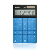 12 Bit Calculator, Standard Function Desktop Calculator Desktop Calculator Office Calculator (Blue)