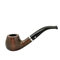 ROOKIE (no.382) bent apple smooth brown tobacco smoking pipe