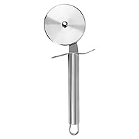 Pizza Cutter, Professional Pizza Cutter Wheel with Stainless Steel and Anti-Slip Ergonomic Handle Silver 23CM