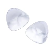 1 Pair Silicone Bra Inserts Waterproof Breast Enhancers Triangle Push Up Booster Pads for Swimsuit and Bikini (Transparent)