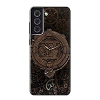 R3902 Steampunk Clock Gear Case Cover for Samsung Galaxy S21 FE 5G