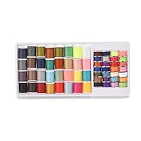 SELCRAFT Sewing Thread 32 Pieces Sewing Thread and 28 Pieces Steel Bobbin Thread for Sewing,Embroidery Machines num.3681