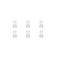 （6pcs/lot）Hearing Aid Ear Tips Silicone Earplug Domes for BTE,ITE and Pocket Hearing Aids Ear Bud Replacements (Small φ8mm)