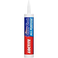 Loctite 2022554 Power Grab Express All Purpose Adhesive, Versatile Construction Glue for Cement, Tile, Wall & More-9 fl oz Cartridge, Pack of 1, 1 Pack, White