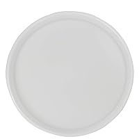 White Plastic Fast Food Trays, Round Serving Trays(4 Packs)