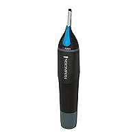 Remington Nose, Ear & Detail Trimmer with CLEANBoost Technology for Easy Washing, Eyebrow Trimming Comb Attachment, Black