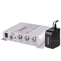 CBK Mini Hi-Fi Stereo Amplifier Amp Radio MP3 with Adapter for Car Bus Motorcycle Home 200W 12V 