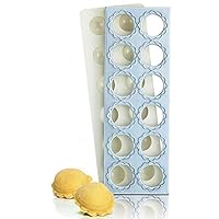 O’Creme Ravioli Maker for 12 Circles Each 1-7/8 Inch (Including Edges), with Non-Stick-Coated Metal Cutting Tray