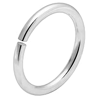 16 Gauge (1.2mm) 9K Solid Gold Seamless Continuous Tiny Hoop Nose Ring Piercing Body Jewelry