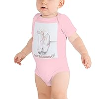 Baby Short Sleeve one Piece with 5th /Baby Ballerina Art by Roy Bramwell©