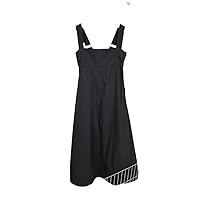 Women Dress Slim Square Collar Adjustable Wide Shoulder Strap Waist A-Line Mid-Calf Dresses Summer