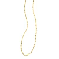 14k Yellow Gold 6x4 Oval Peridot Mirrored Chain Necklace With Lobster Clasp 16 Inch Jewelry for Women