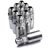 12Pack 3/8 Hydraulic Hose Fitting-3/8 Hose x 3/8 NPTF Male Pipe Thread  Hydraulic Hose End Swivel Crimp Compatible with Dayco Weatherhead U-Series …