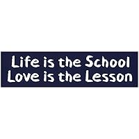 AzureGreen Life is The School, Love is The Lesson Large Car Bumper Sticker Locker Skateboard Window Decal 8.63-by-2.38 Inches