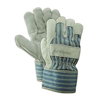 MAGID TB655EJJKV TB655EJJ DuraMaster Gunn Cut Split Leather Palm Gloves, Split, Size 12, Blue/Grey (Pack of 12)
