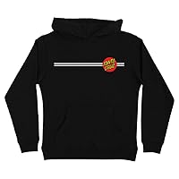 SANTA CRUZ Youth Pullover Hooded Sweatshirt Classic Dot Youth Skate Sweatshirt - Black, Size: Large