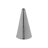 Ateco # 820 - Open Star Pastry Tip .16'' Opening Diameter- Stainless Steel by Ateco