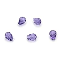 50pcs Adabele Austrian 8mm Faceted Teardrop Loose Crystal Beads Tanzanite Purple Compatible with 5500 Swarovski Crystals Preciosa SST-826