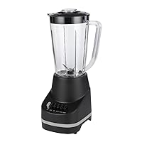 Speed Blender, 360W High Power Countertop Blenders for Kitchen, 48 Oz Blender Glass Jar for Shakes, Ideal for Smoothies,Crush Ice,Purees,1.5L jar, Black