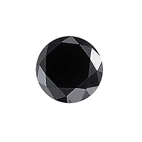 1.68 Cts of 7.28-7.18x4.77 mm AA Round Brilliant (1 pc) Loose Treated Fancy Black Diamond (DIAMOND APPRAISAL INCLUDED)
