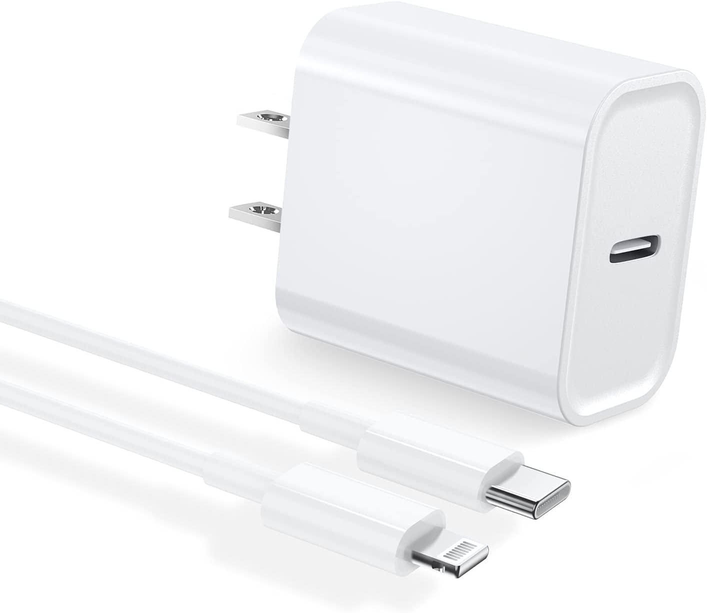 [Apple MFi Certified] iPhone Charger, Belcompany 20W USB C Power Delivery Fast Wall Charger Travel Plug with 6.6FT Type C to Lightning Quick Charge Sync Cable for iPhone 13/12/11/XS/XR/X/iPad/AirPods