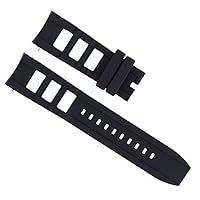 Ewatchparts SILICONE RUBBER WATCH BAND STRAP COMPATIBLE WITH INVICTA I-FORCE 12965, 12966, 12964 BLACK